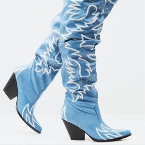 ISO Love bandit cowboy boots in blue size 8